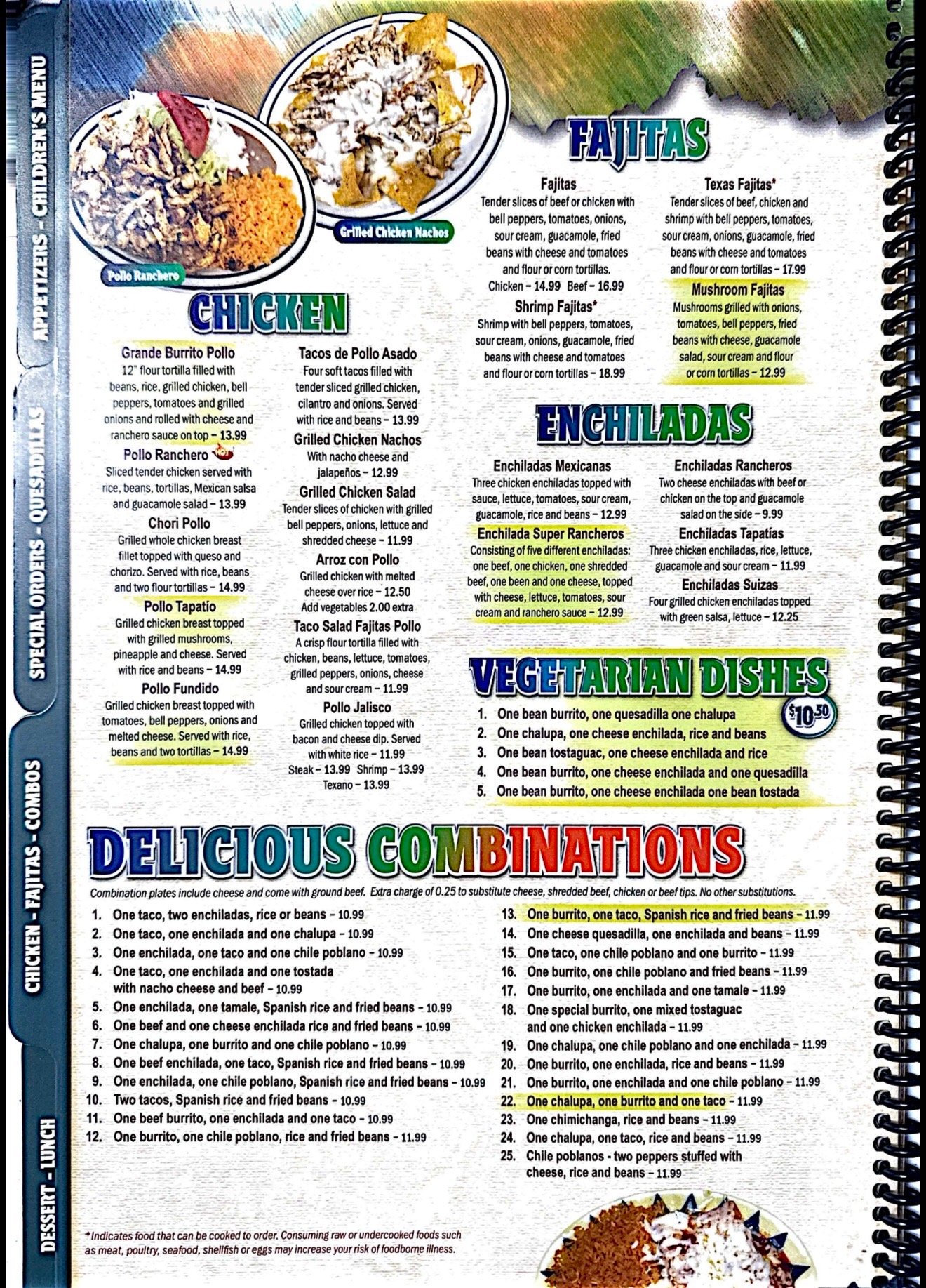 Menu Page 5